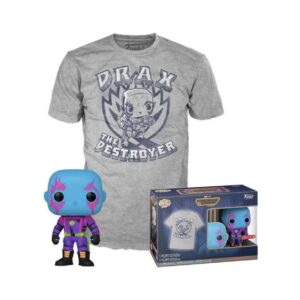 Funko POP! Marvel Guardians of the Galaxy - Drax (Blacklight) (Special Edition) and T-Shirt (L)