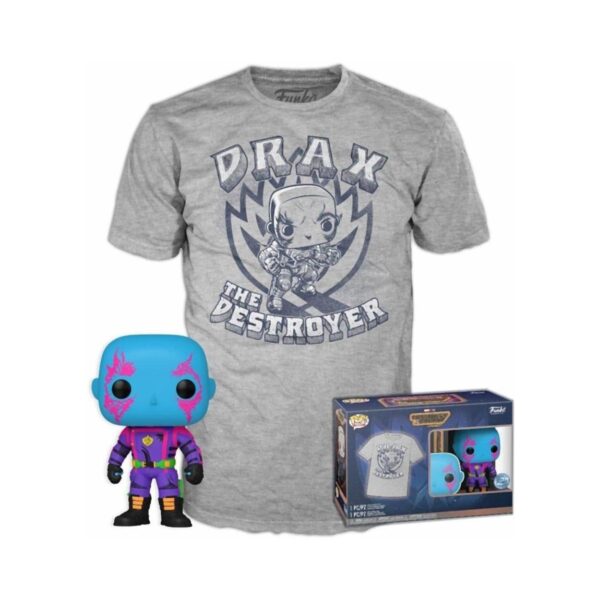 Funko POP! Marvel Guardians of the Galaxy Volume 3 - Drax (Blacklight) (Special Edition) and T-Shirt (XL) Funko POP! Marvel Guardians of the Galaxy Volume 3 - Drax (Blacklight) (Special Edition) and T-Shirt (XL)