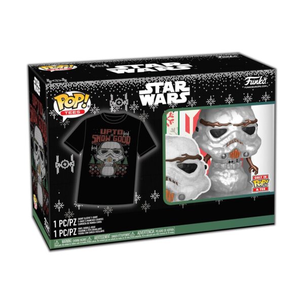 Funko POP! Star Wars - Holiday Stormtrooper (Metallic) & T-Shirt (S)