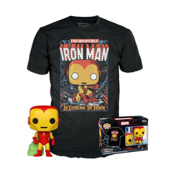 Funko POP! Marvel - Holiday Iron Man (GiTD) & T-Shirt (XL) Funko POP! Marvel - Holiday Iron Man (GiTD) & T-Shirt (XL)