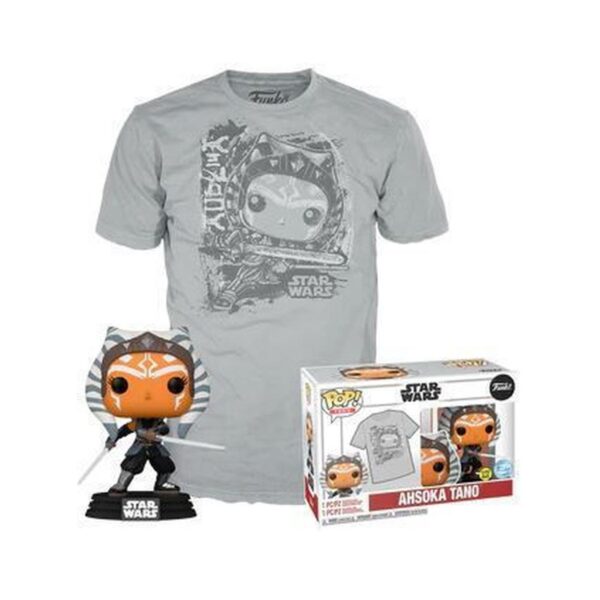 Funko POP! Disney Star Wars - Ahsoka Tano (GiTD) & T-Shirt (L)