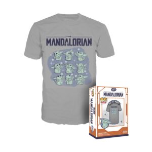 Funko Boxed POP! Star Wars: The Mandalorian - Grogu On Ship T-Shirt (M)