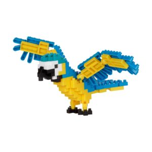 Bandai Nanoblock : Animal - Perroquet bleu et jaune Építő Figura (NBC343)