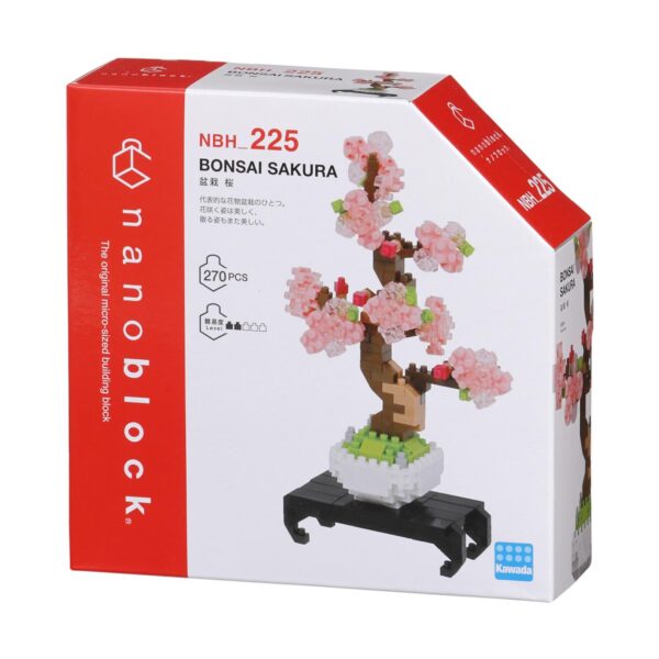 Bandai Nanoblock: Object - Pink Bonsai Építő Figura (NBC225) Bandai Nanoblock: Object - Pink Bonsai Építő Figura (NBC225)