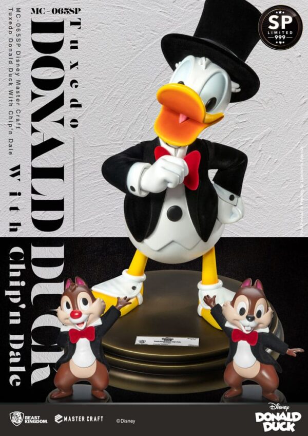 Disney 100th Master Craft Szobor Tuxedo Donald Duck (Chip'n und Dale) 40 cm