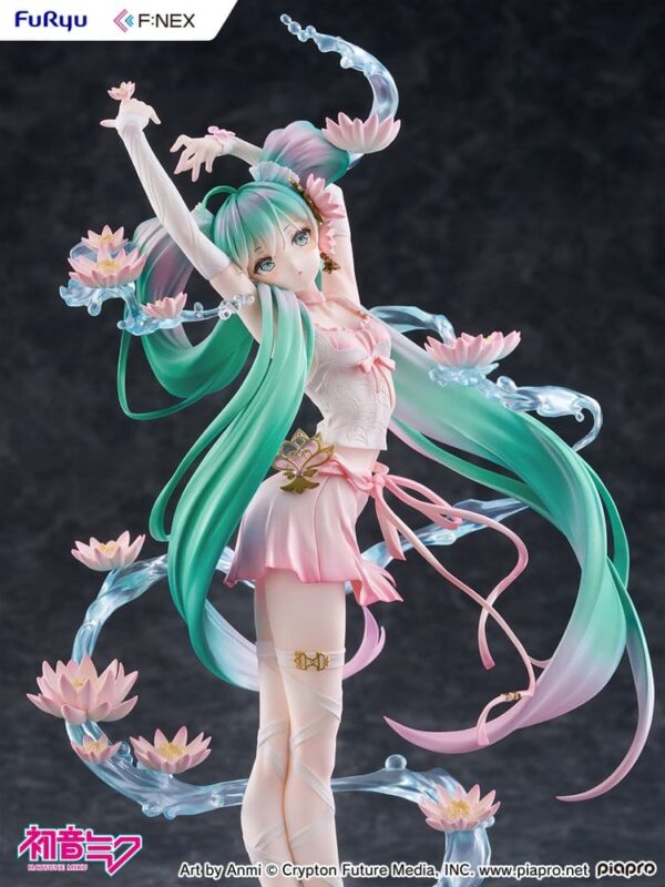 Hatsune Miku F:NEX PVC Szobor 1/7 Water lily Ver. 27 cm Hatsune Miku F:NEX PVC Szobor 1/7 Water lily Ver. 27 cm