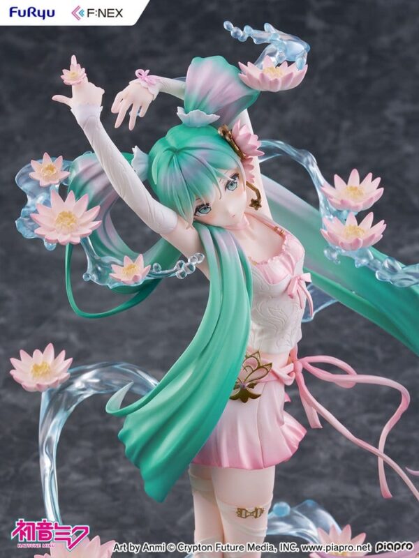 Hatsune Miku F:NEX PVC Szobor 1/7 Water lily Ver. 27 cm Hatsune Miku F:NEX PVC Szobor 1/7 Water lily Ver. 27 cm