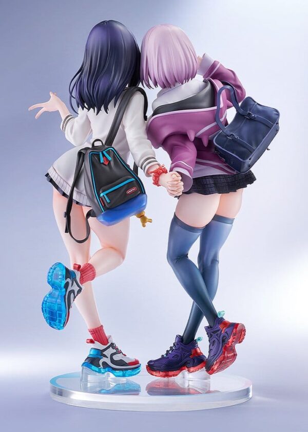 SSSS.GridmanPVC Szobors 1/7 2-Pack Rikka Takarada & Akane Shinjo feat. toridamono 22 cm