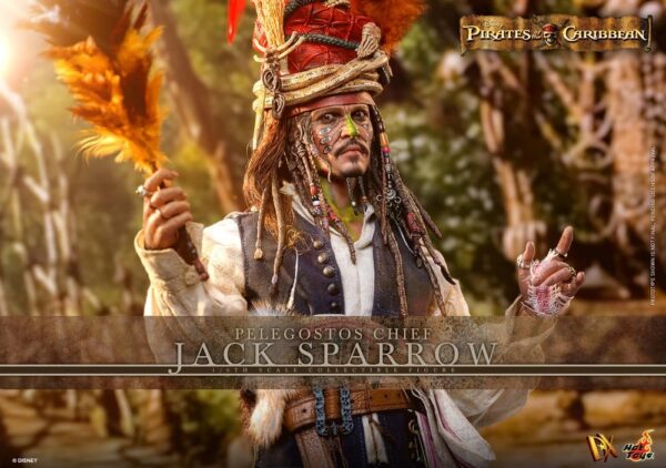 Pirates of the Caribbean: Dead Man's Chest Akció DX Figura 1/6 Pelegostos Chief Jack Sparrow 30 cm