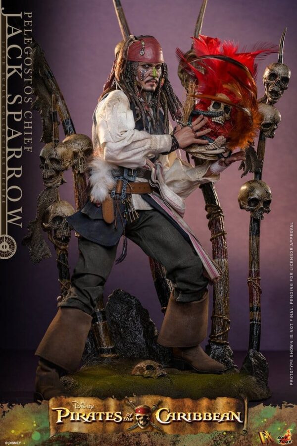 Pirates of the Caribbean: Dead Man's Chest Akció DX Figura 1/6 Pelegostos Chief Jack Sparrow 30 cm