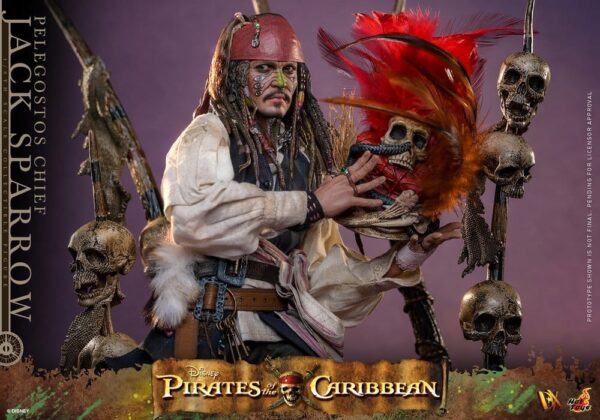 Pirates of the Caribbean: Dead Man's Chest Akció DX Figura 1/6 Pelegostos Chief Jack Sparrow 30 cm
