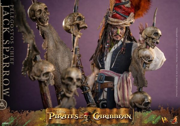 Pirates of the Caribbean: Dead Man's Chest Akció DX Figura 1/6 Pelegostos Chief Jack Sparrow 30 cm