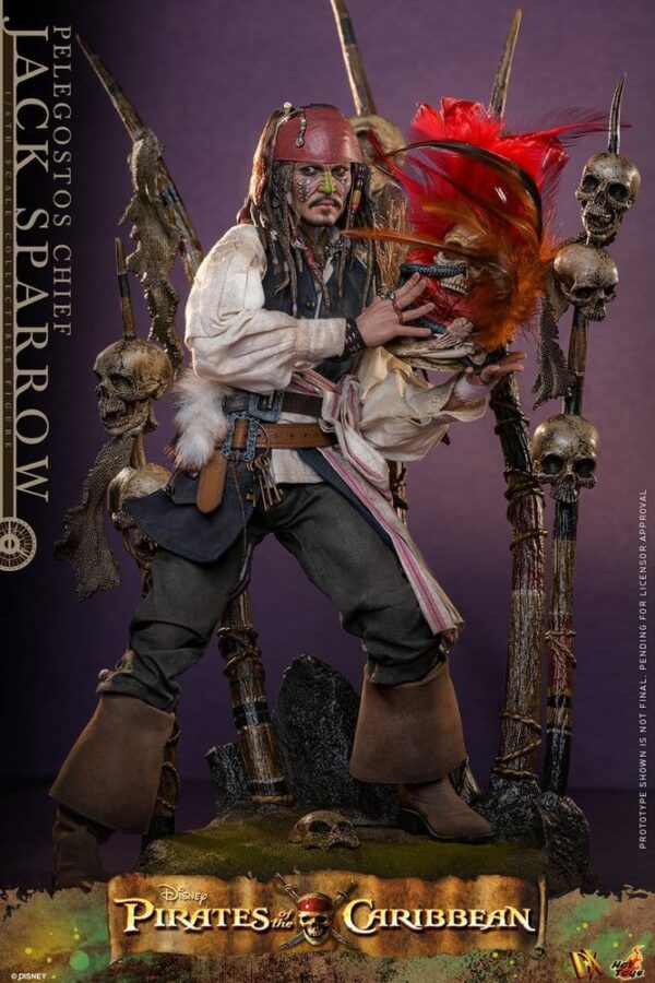 Pirates of the Caribbean: Dead Man's Chest Akció DX Figura 1/6 Pelegostos Chief Jack Sparrow 30 cm