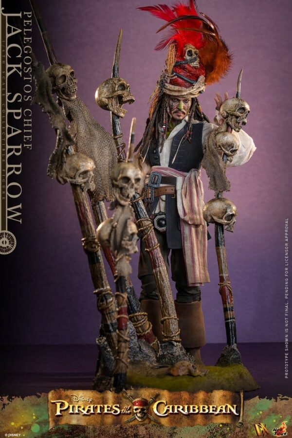 Pirates of the Caribbean: Dead Man's Chest Akció DX Figura 1/6 Pelegostos Chief Jack Sparrow 30 cm