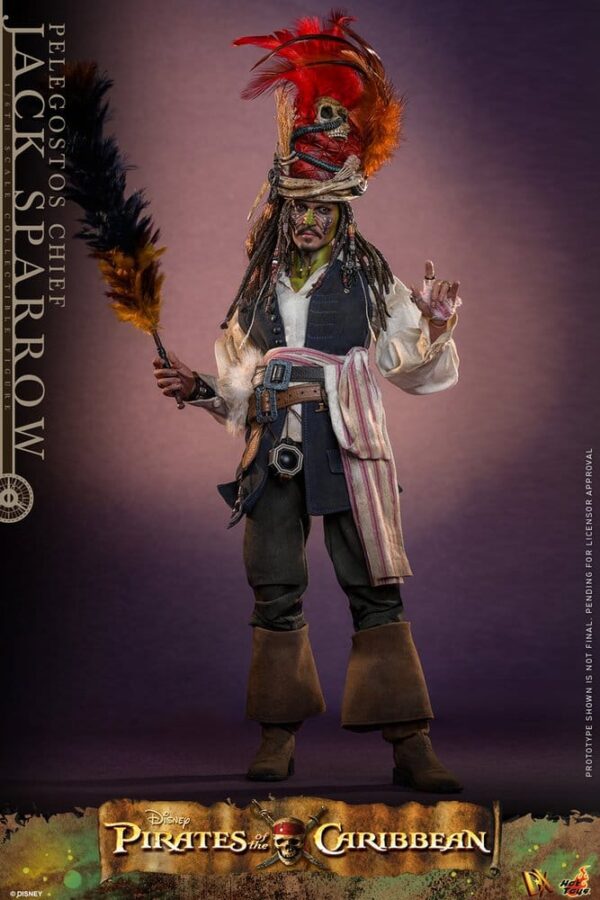 Pirates of the Caribbean: Dead Man's Chest Akció DX Figura 1/6 Pelegostos Chief Jack Sparrow 30 cm