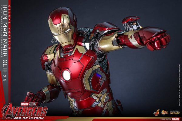 Avengers: Age of Ultron Movie Masterpiece Diecast Akció Figura 1/6 Iron Man Mark XLIII (2.0) (Deluxe Version) 32 cm