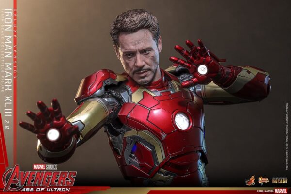 Avengers: Age of Ultron Movie Masterpiece Diecast Akció Figura 1/6 Iron Man Mark XLIII (2.0) (Deluxe Version) 32 cm