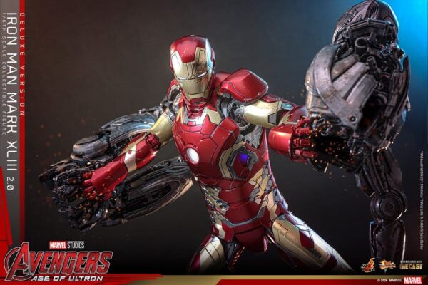 Avengers: Age of Ultron Movie Masterpiece Diecast Akció Figura 1/6 Iron Man Mark XLIII (2.0) (Deluxe Version) 32 cm