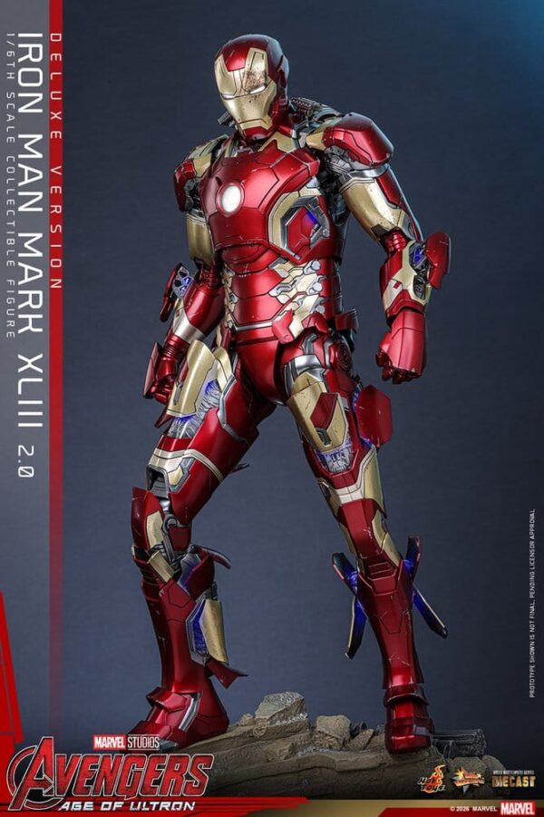 Avengers: Age of Ultron Movie Masterpiece Diecast Akció Figura 1/6 Iron Man Mark XLIII (2.0) (Deluxe Version) 32 cm