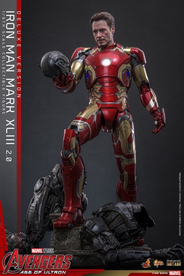 Avengers: Age of Ultron Movie Masterpiece Diecast Akció Figura 1/6 Iron Man Mark XLIII (2.0) (Deluxe Version) 32 cm