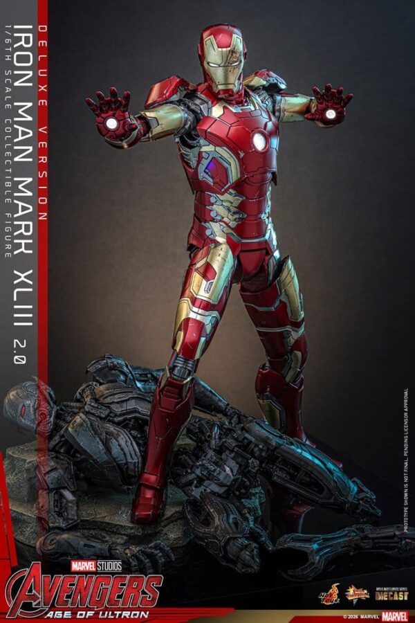 Avengers: Age of Ultron Movie Masterpiece Diecast Akció Figura 1/6 Iron Man Mark XLIII (2.0) (Deluxe Version) 32 cm
