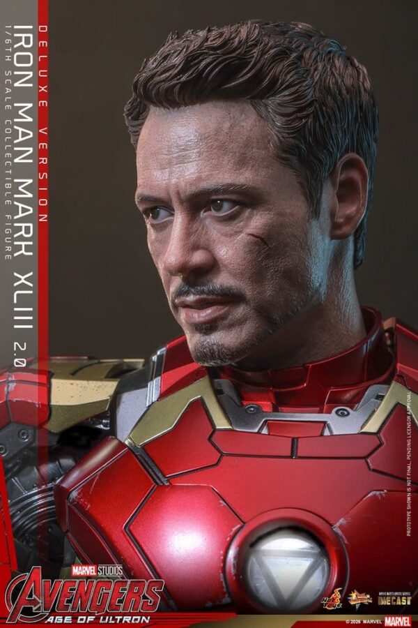 Avengers: Age of Ultron Movie Masterpiece Diecast Akció Figura 1/6 Iron Man Mark XLIII (2.0) (Deluxe Version) 32 cm