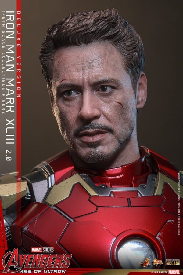 Avengers: Age of Ultron Movie Masterpiece Diecast Akció Figura 1/6 Iron Man Mark XLIII (2.0) (Deluxe Version) 32 cm