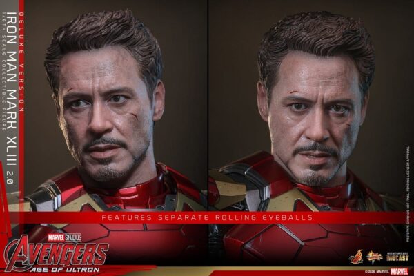 Avengers: Age of Ultron Movie Masterpiece Diecast Akció Figura 1/6 Iron Man Mark XLIII (2.0) (Deluxe Version) 32 cm