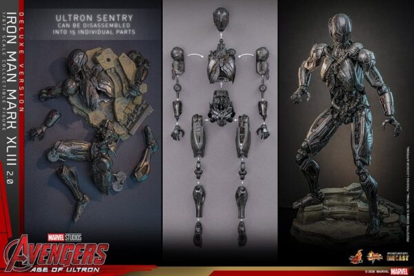 Avengers: Age of Ultron Movie Masterpiece Diecast Akció Figura 1/6 Iron Man Mark XLIII (2.0) (Deluxe Version) 32 cm