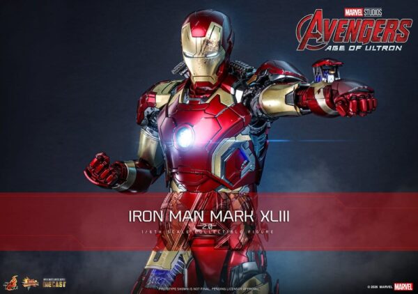 Avengers: Age of Ultron Movie Masterpiece Diecast Akció Figura 1/6 Iron Man Mark XLIII (2.0) 32 cm