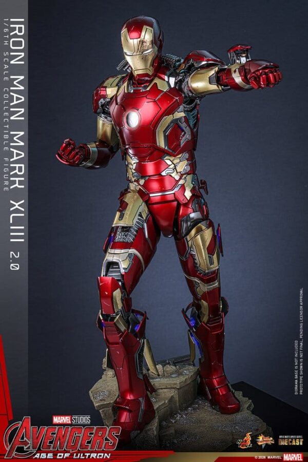 Avengers: Age of Ultron Movie Masterpiece Diecast Akció Figura 1/6 Iron Man Mark XLIII (2.0) 32 cm