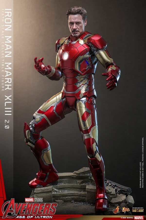 Avengers: Age of Ultron Movie Masterpiece Diecast Akció Figura 1/6 Iron Man Mark XLIII (2.0) 32 cm