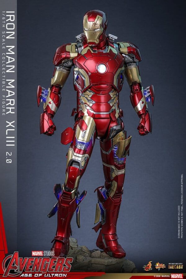 Avengers: Age of Ultron Movie Masterpiece Diecast Akció Figura 1/6 Iron Man Mark XLIII (2.0) 32 cm