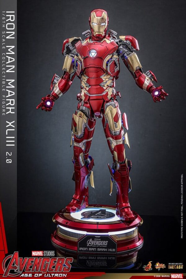 Avengers: Age of Ultron Movie Masterpiece Diecast Akció Figura 1/6 Iron Man Mark XLIII (2.0) 32 cm