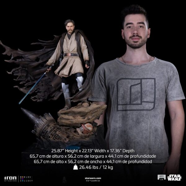 Star Wars Legacy Replika Szobor 1/4 Obi-Wan Signatures 66 cm