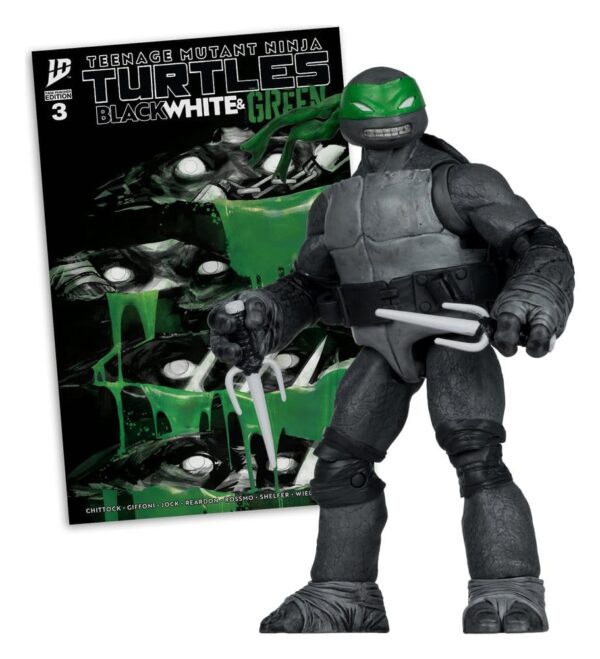 Teenage Mutant Ninja Turtles Page Punchers Akció Figura (Black White & Green) (Red Platinum Edition) 13 cm