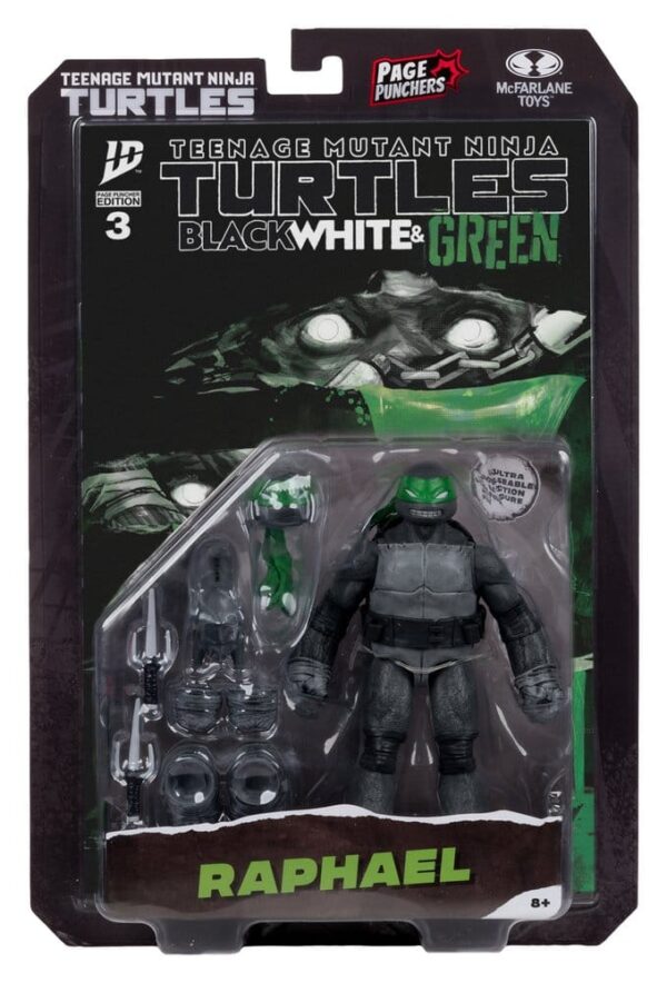 Teenage Mutant Ninja Turtles Page Punchers Akció Figura (Black White & Green) (Red Platinum Edition) 13 cm