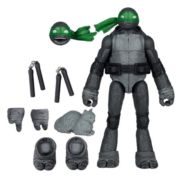 Teenage Mutant Ninja Turtles Page Punchers Akció Figura Michelangelo (Black White & Green) (Red Platinum Edition) 13 cm