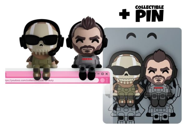 Call of Duty Vinyl Figuras Ghost & Soap Monitor Buddiez 7 cm