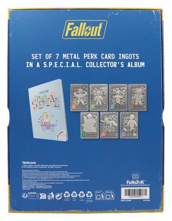 Fallout Ingots with Album S.P.E.C.I.A.L. Perk Card Collector’s Album