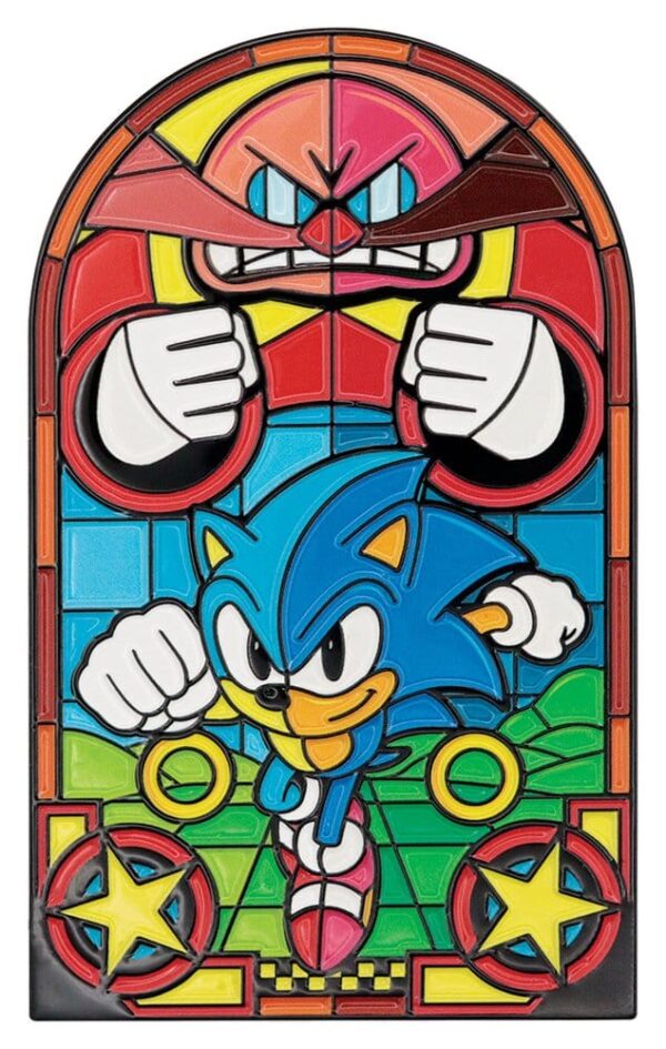 Sonic The Hedgehog Ingot Stained Glass Window Style 60 cm