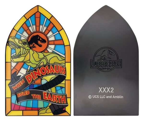 Jurassic Park Ingot Stained Glass Style Metal 11 cm