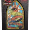 Jurassic Park Ingot Stained Glass Style Metal 11 cm