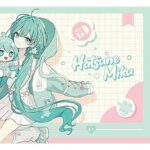 Character Vocal Series 01: Hatsune Miku Miku Hug Series Desk Mat: Flower Ver. 70 x 40 cm