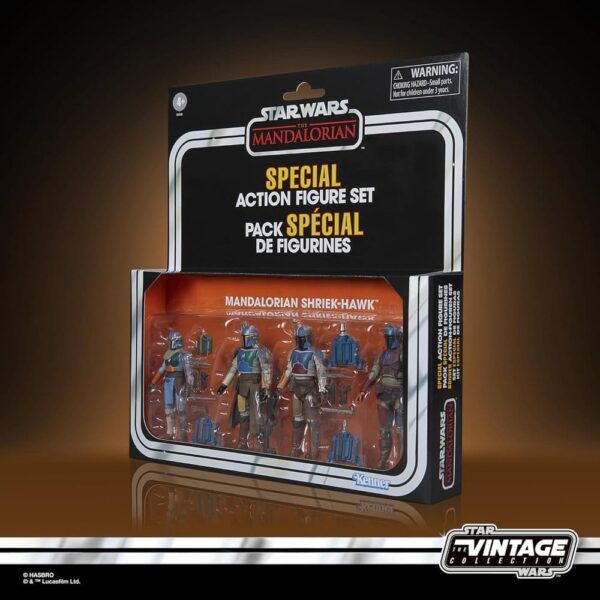 Star Wars The Mandalorian Vintage Collection Akció Figura 4-Pack Mandalorian Shriek-Hawk 10 cm