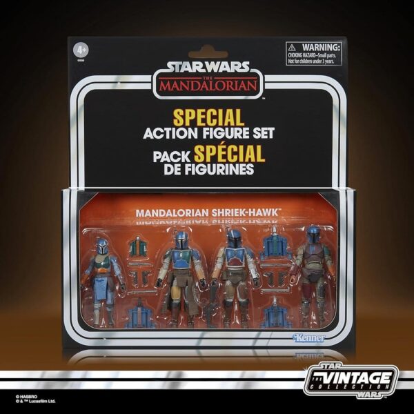 Star Wars The Mandalorian Vintage Collection Akció Figura 4-Pack Mandalorian Shriek-Hawk 10 cm