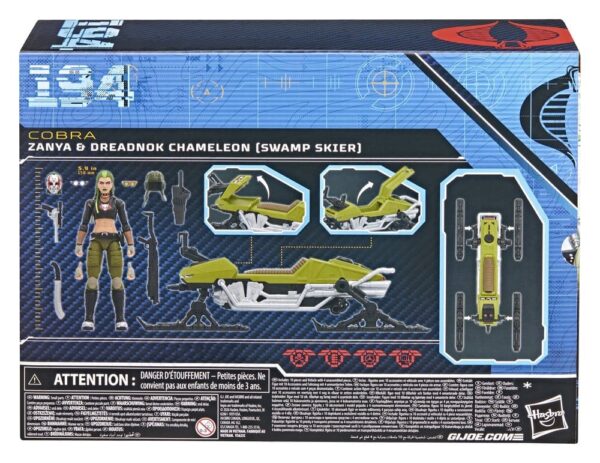 G.I. Joe Classified Series Akció Figura and Jármű Set #194 Zanya and Dreadnok Chameleon (Swamp Skier) 15 cm