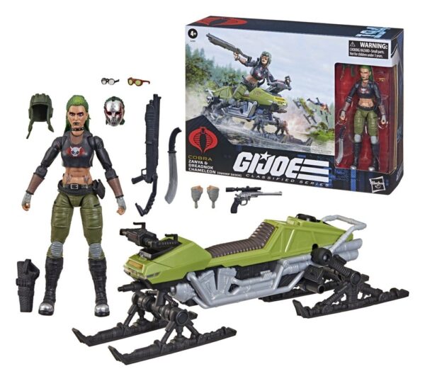 G.I. Joe Classified Series Akció Figura and Jármű Set #194 Zanya and Dreadnok Chameleon (Swamp Skier) 15 cm