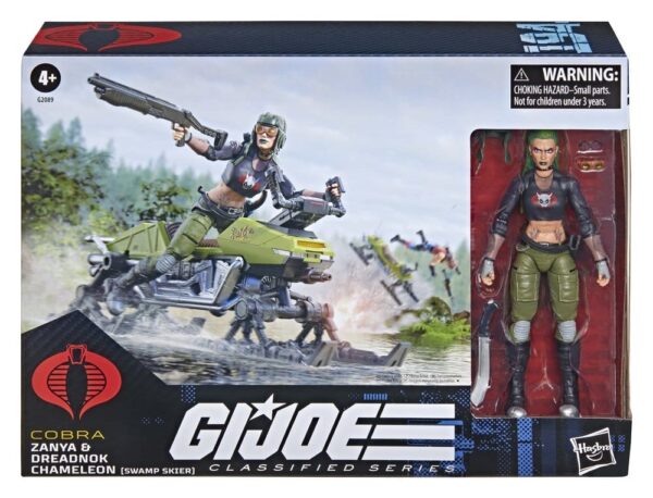 G.I. Joe Classified Series Akció Figura and Jármű Set #194 Zanya and Dreadnok Chameleon (Swamp Skier) 15 cm