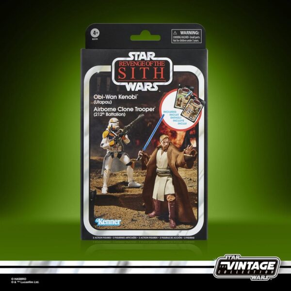 Star Wars Episode III Vintage Collection Akció Figura 2-Pack Obi-Wan Kenobi & Airborne Clone Trooper 10 cm
